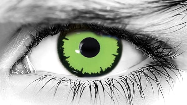 Green UV i Glow 1 Day Colored Contact Lenses, Fancy Dress