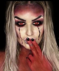 Red Vampire Halloween Contacts - Image 2