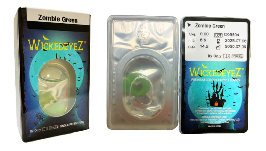 Zombie Green Halloween Contacts
