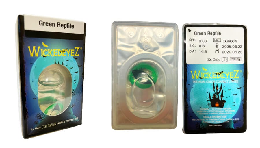 Green Reptile Halloween Contacts