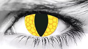 Yellow Reptile Halloween Contact Lenses