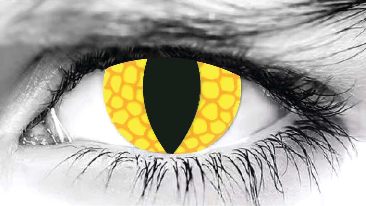 Yellow Reptile Contact Lenses