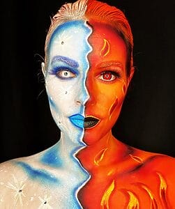 Angelic Red & Zombie Contact Lenses